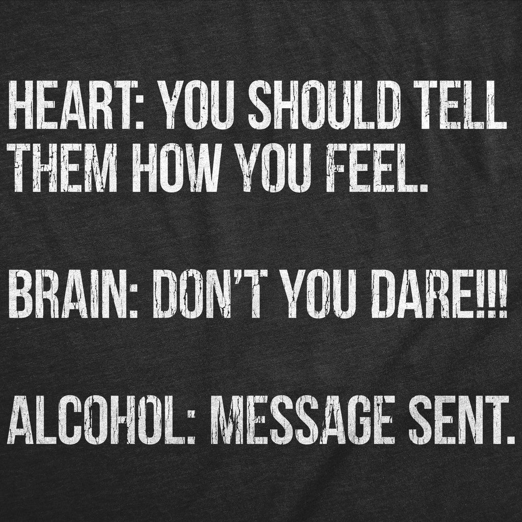 Heart Brain Alcohol Men's T Shirt