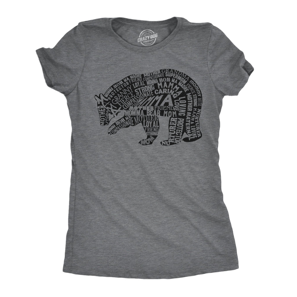 Mama Bear Text Women's T Shirt