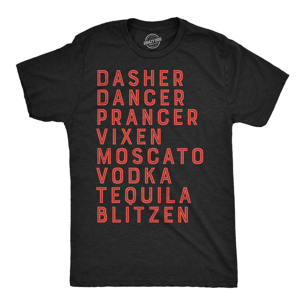 Moscato Vodka Tequila Reindeer Men's T Shirt