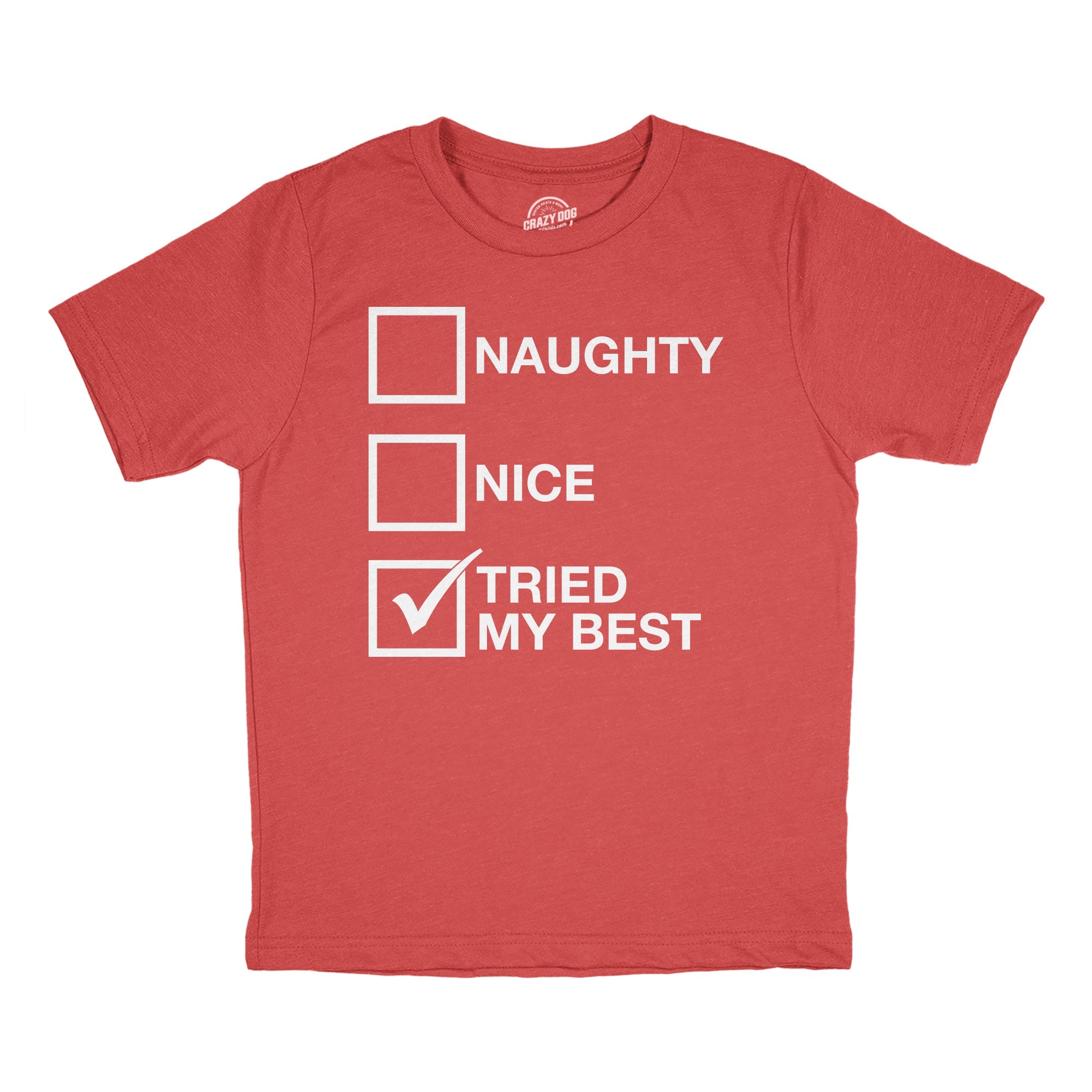 Naughty List Nice List Tried My Best Toddler T Shirt