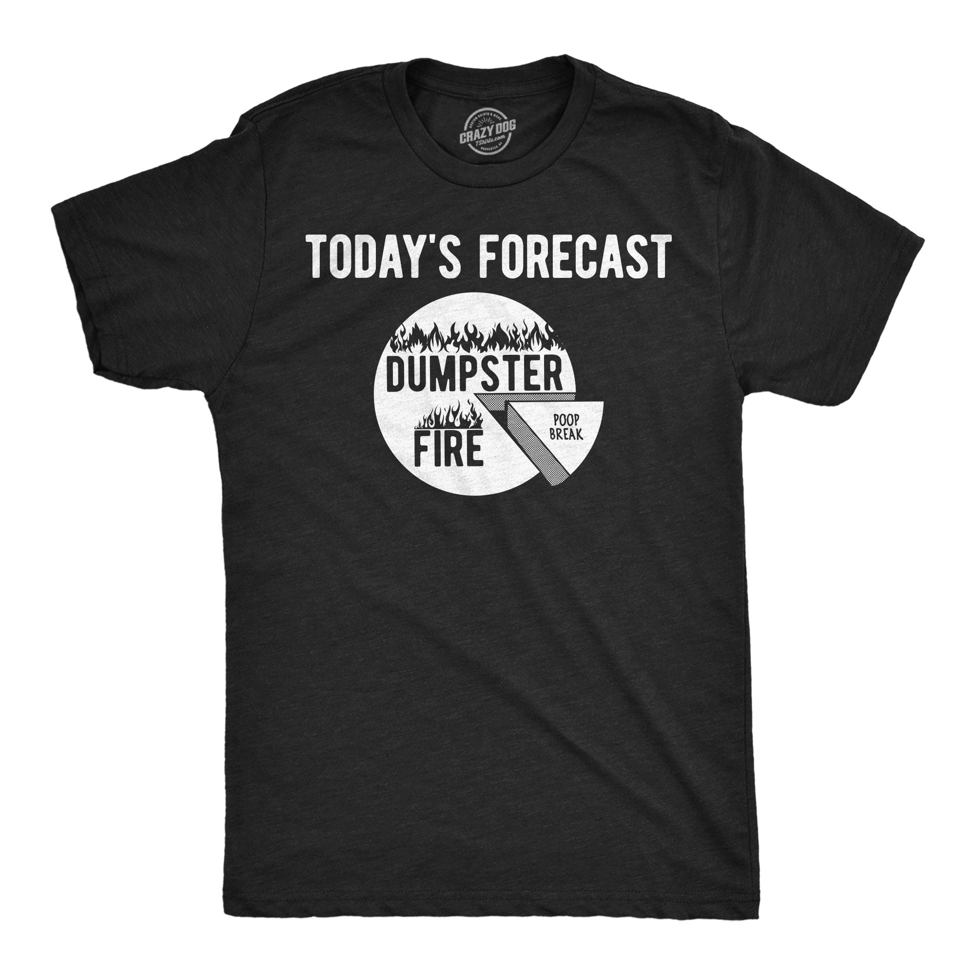 Todays Forecast Dumpster Fire Poop Break Men's T Shirt