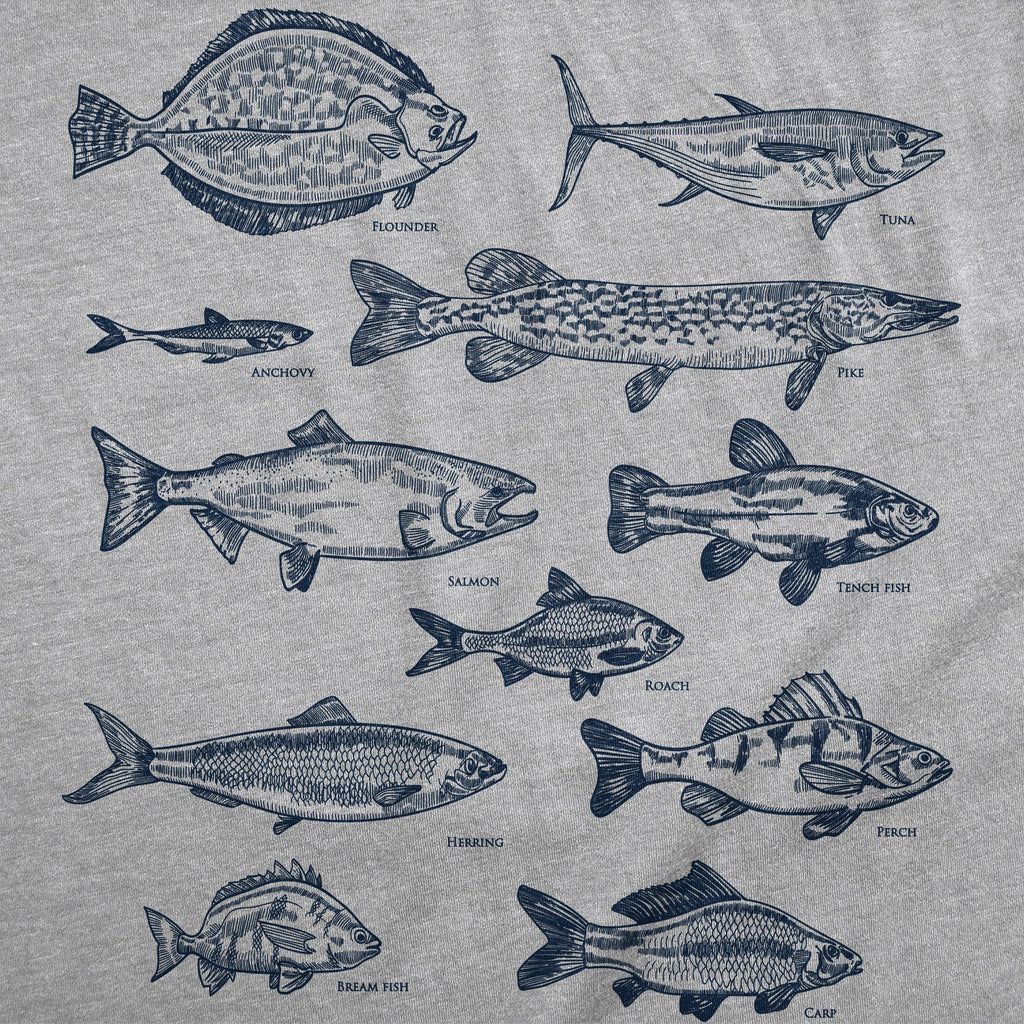 Vintage Fish With Names Men's T Shirt