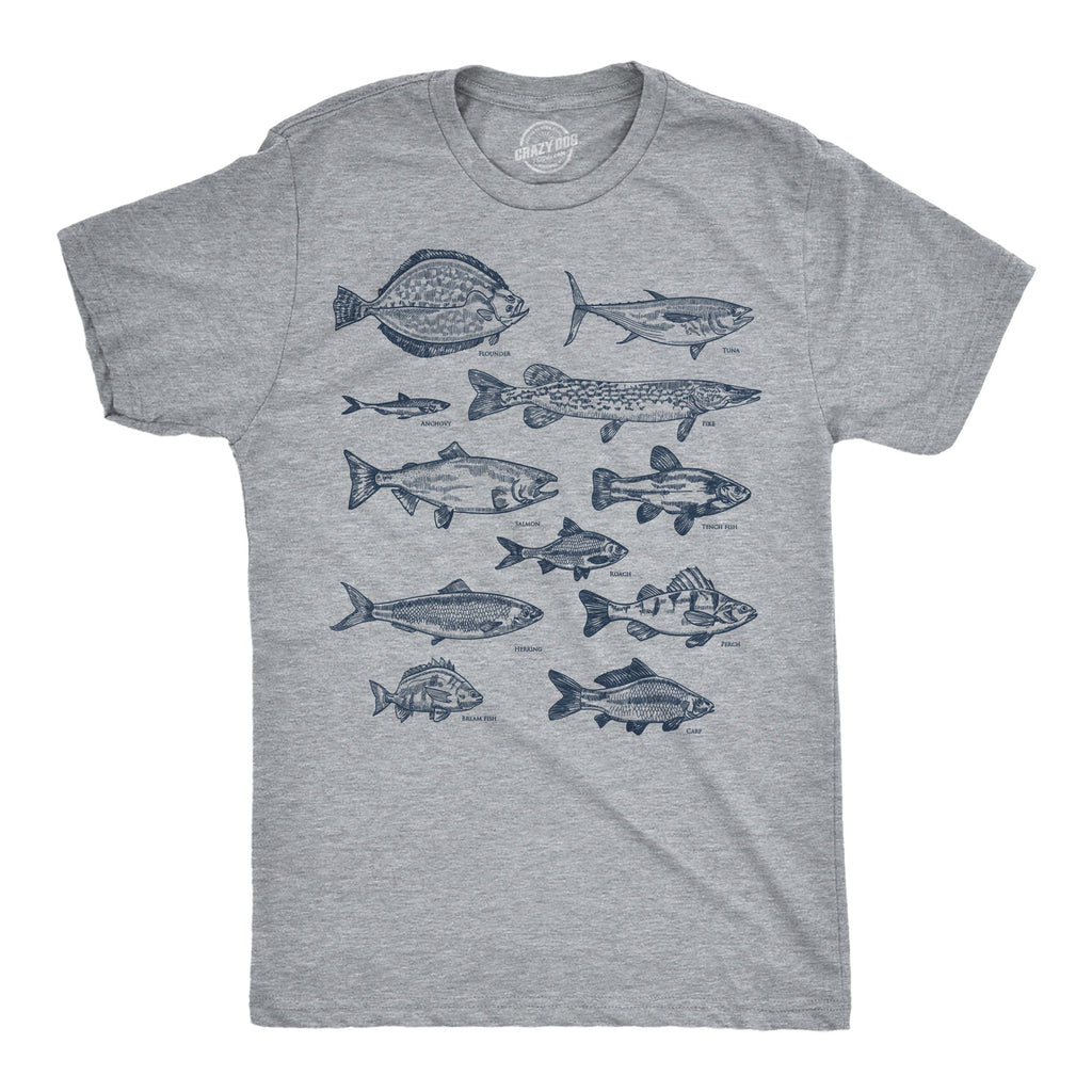 Vintage Fish With Names Men's T Shirt