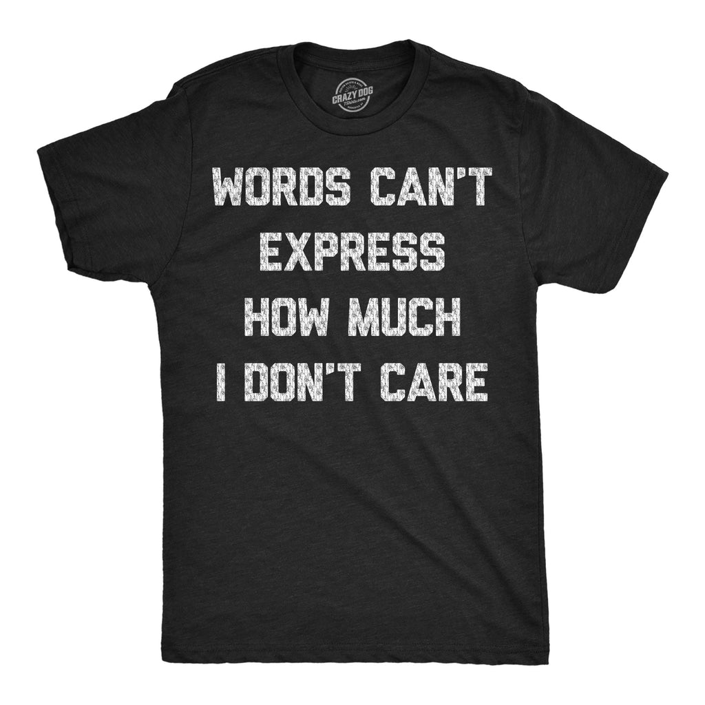Words Cant Express How Much I Dont Care Men's T Shirt