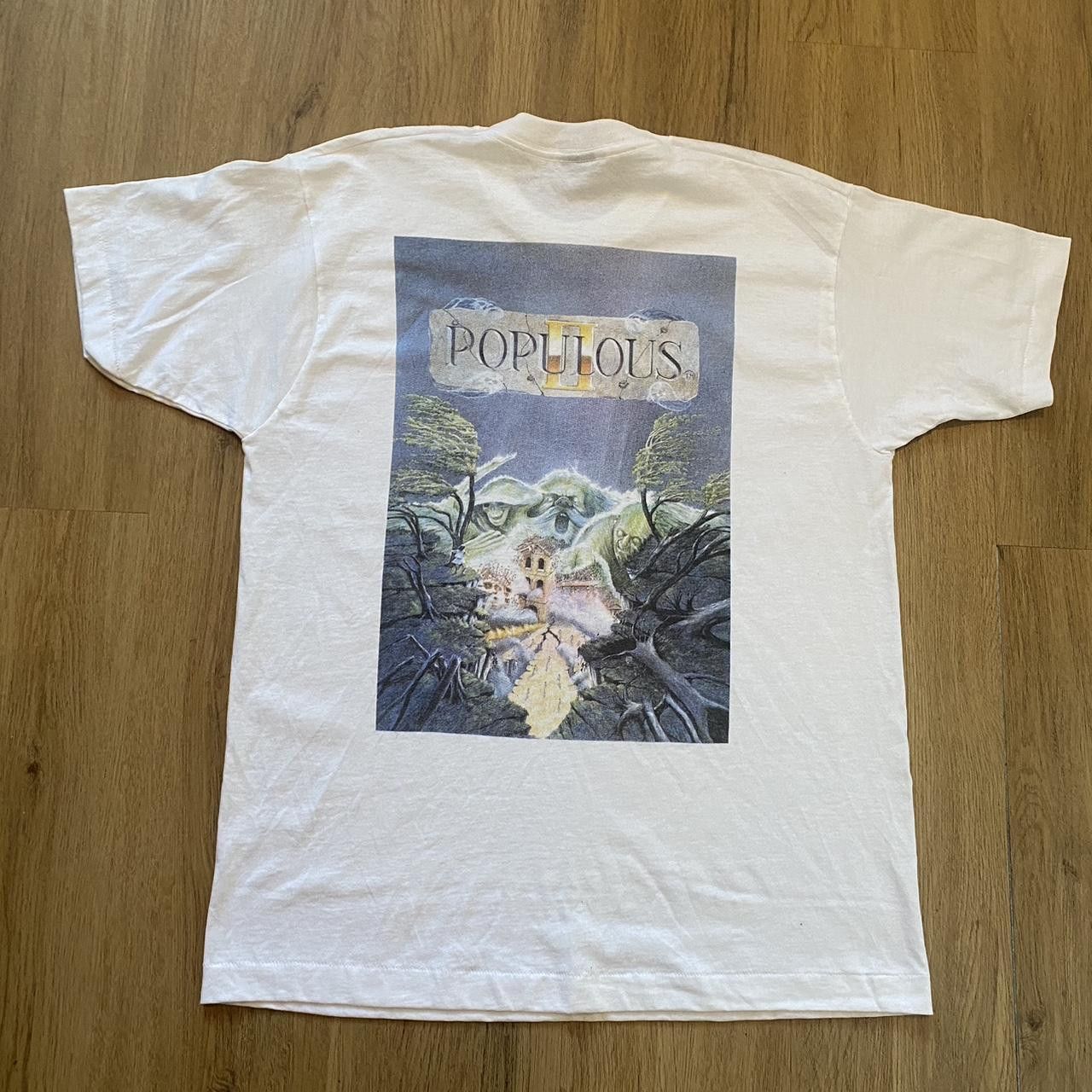 Other Populous Ii 1992 White Blue Retro Video Game T-Shirts, Hoodie, Sweatshirt