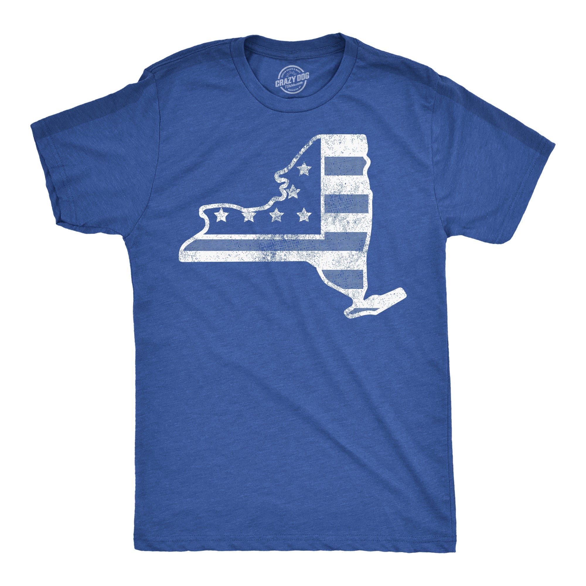 American Flag New York State Men's T Shirt
