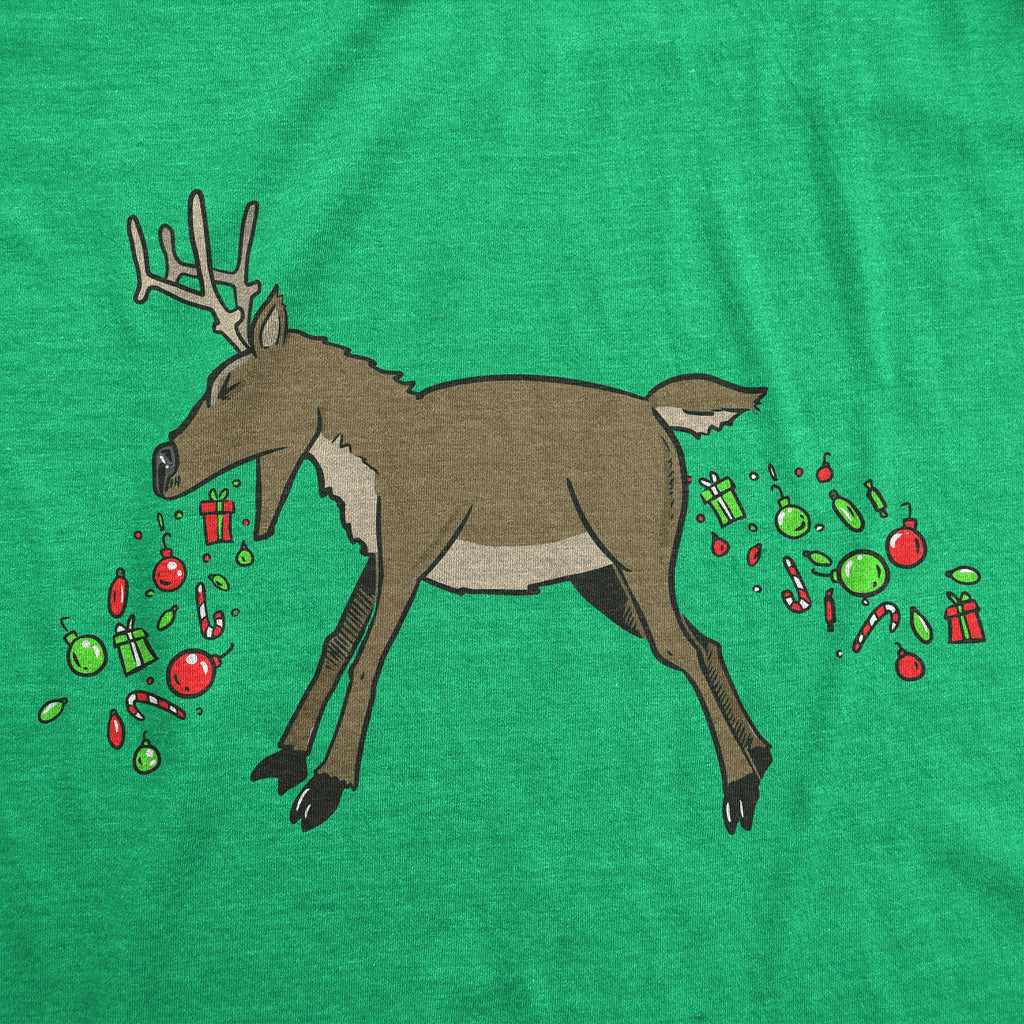 Barfing Shitting Reindeer Men's T Shirt
