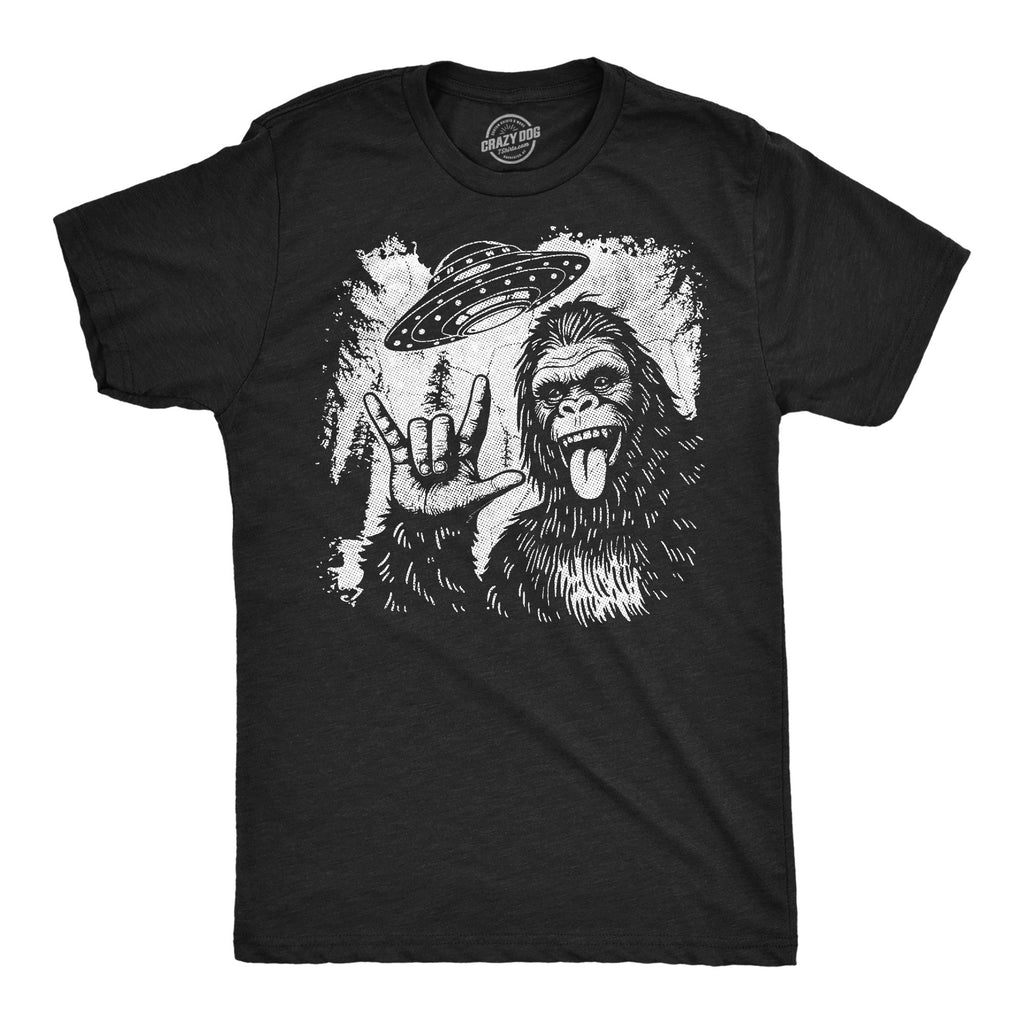 Bigfoot UFO Men's T Shirt