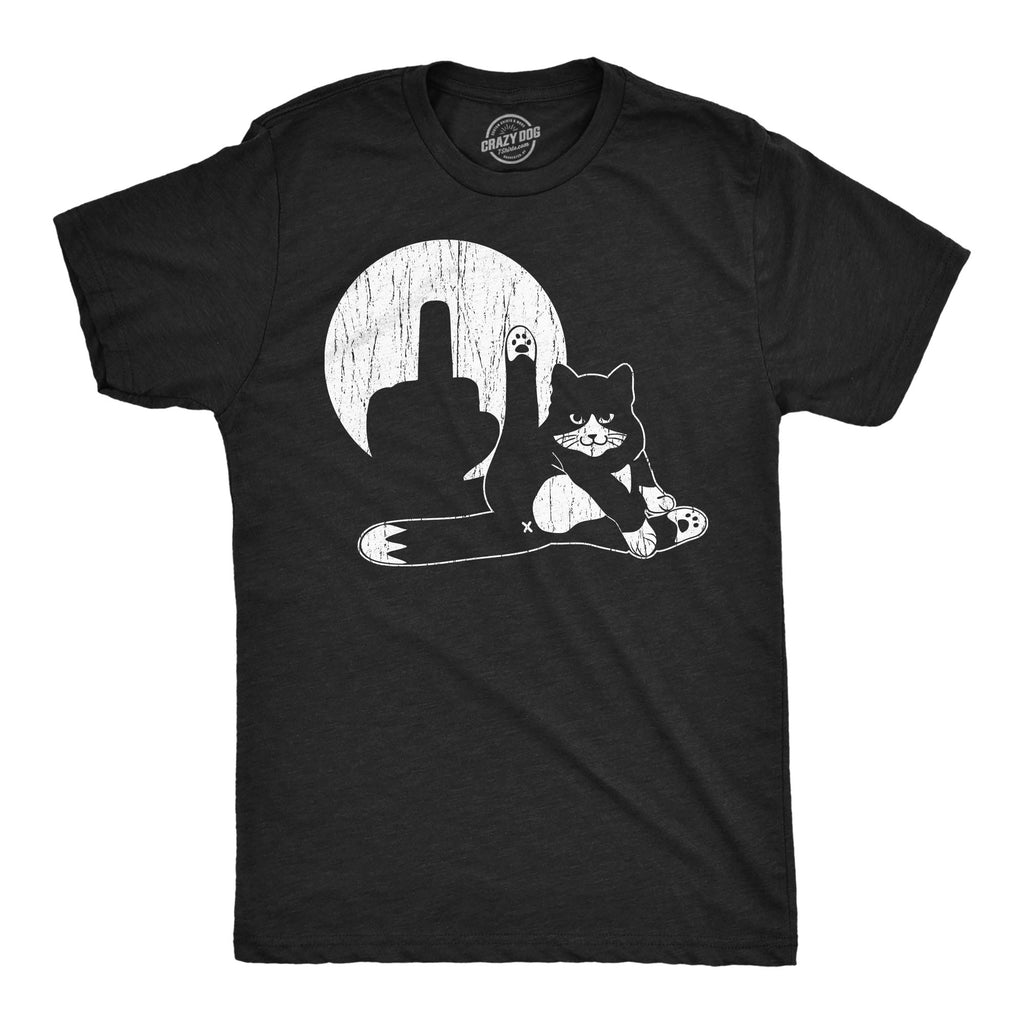 Cat Middle Finger Puppet Show Men's T Shirt