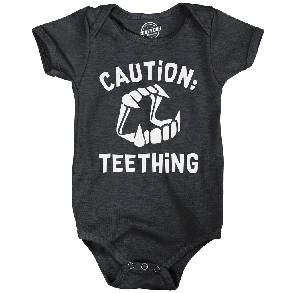 Caution Teething Baby Bodysuit