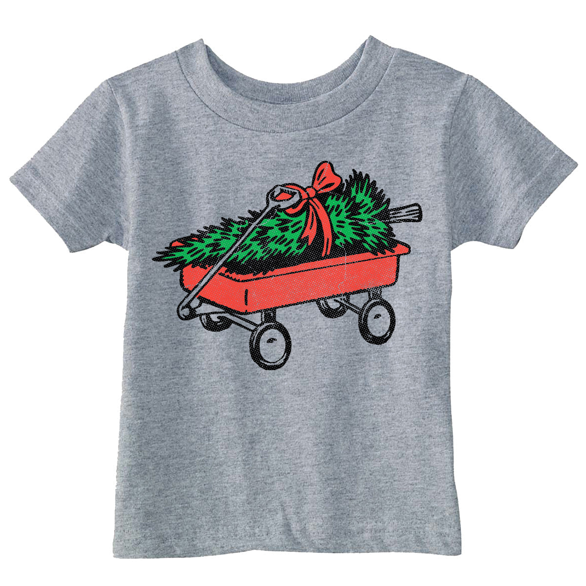 Christmas Tree Red Wagon Toddler T Shirt