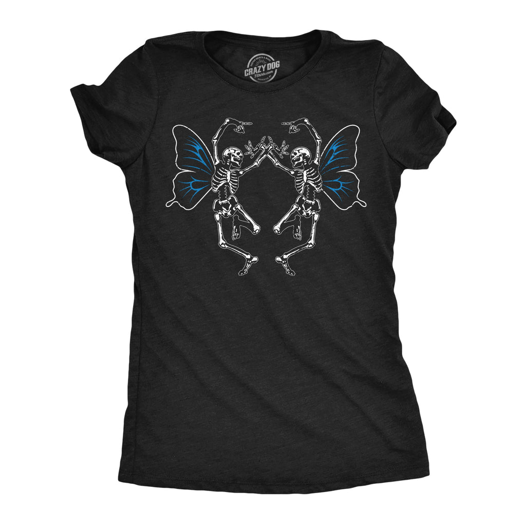 Dancing Skeleton Butterflies Women's T Shirt
