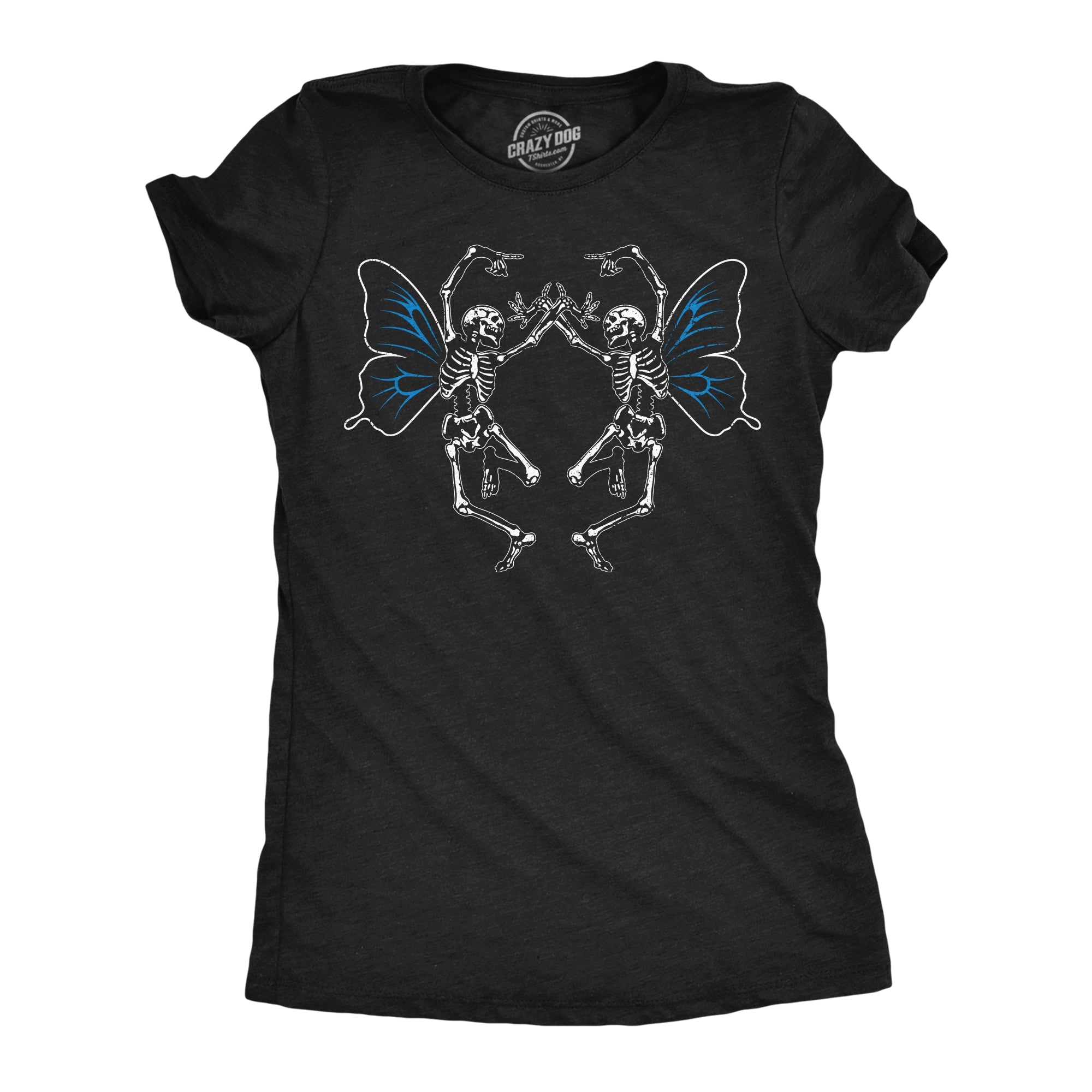 Dancing Skeleton Butterflies Women's T Shirt