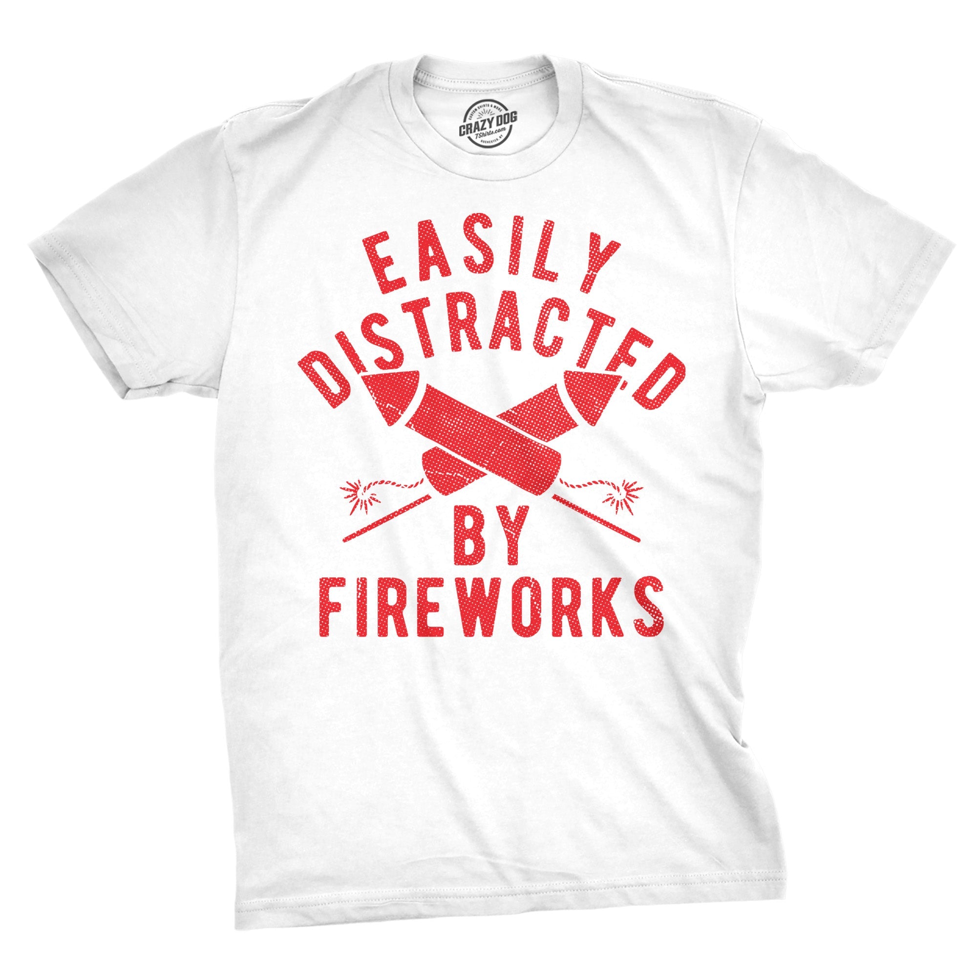 Easily Distracted By Fireworks Men's T Shirt