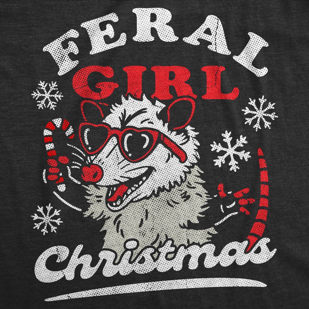 Feral Girl Christmas Women's T Shirt