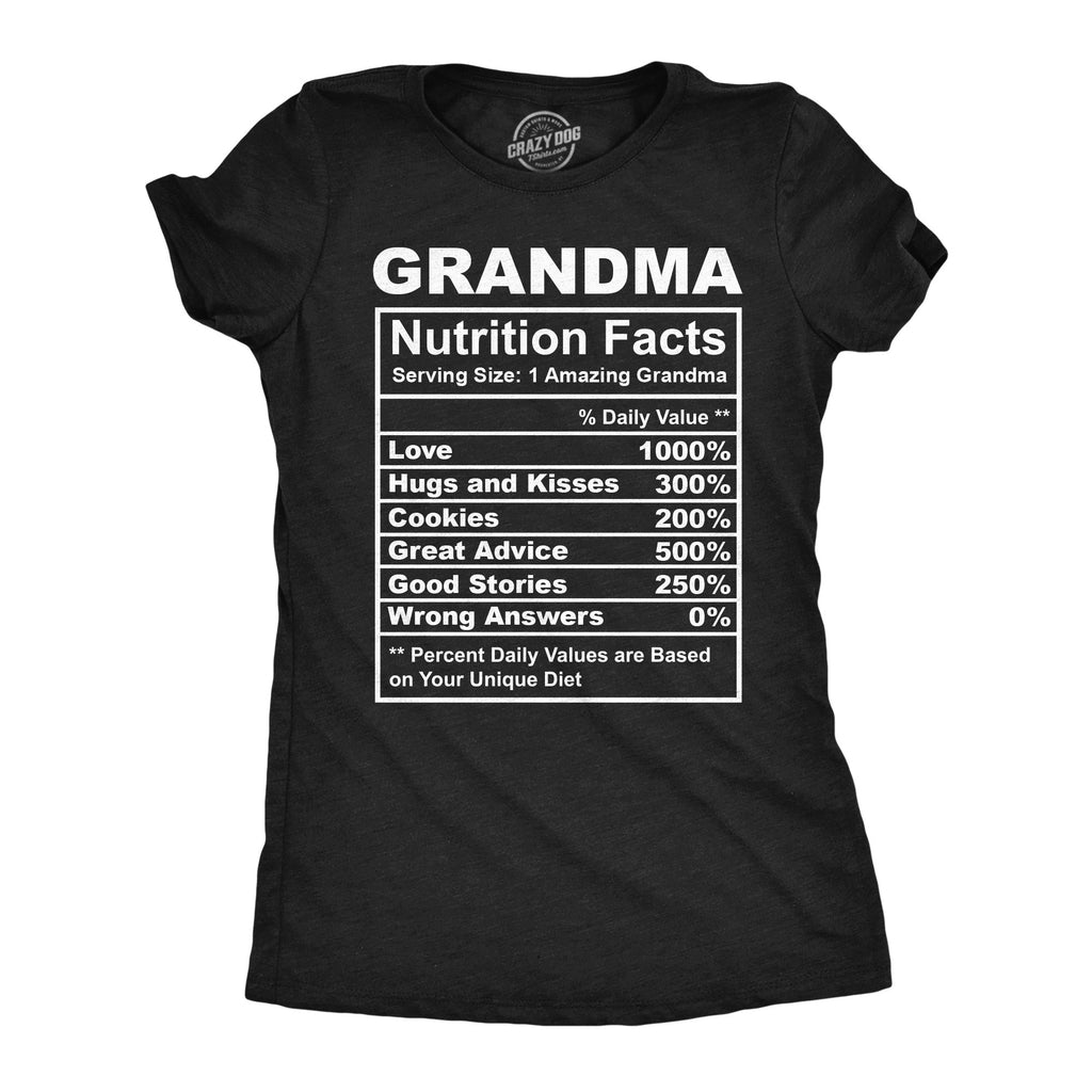 Grandma Nutrition Facts Women's T Shirt