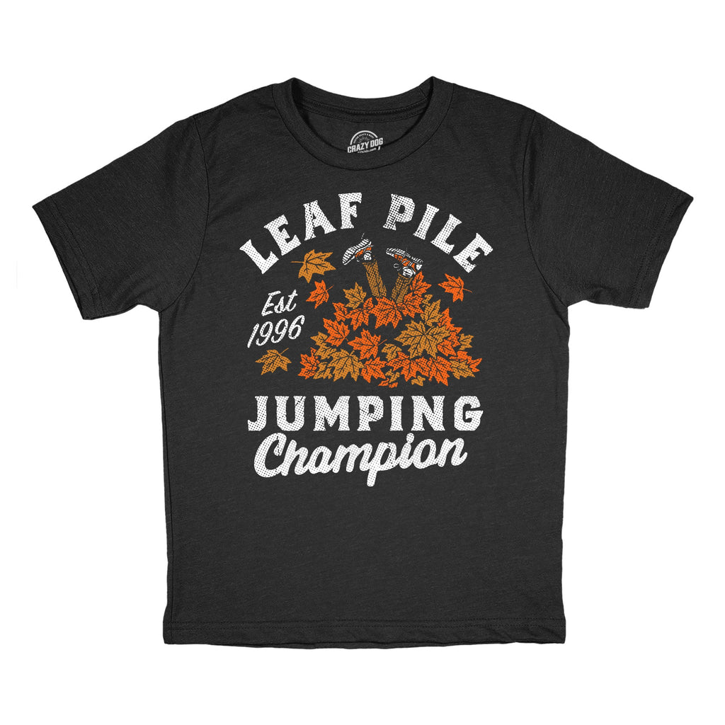 Leaf Pile Jumping Champion Youth T Shirt