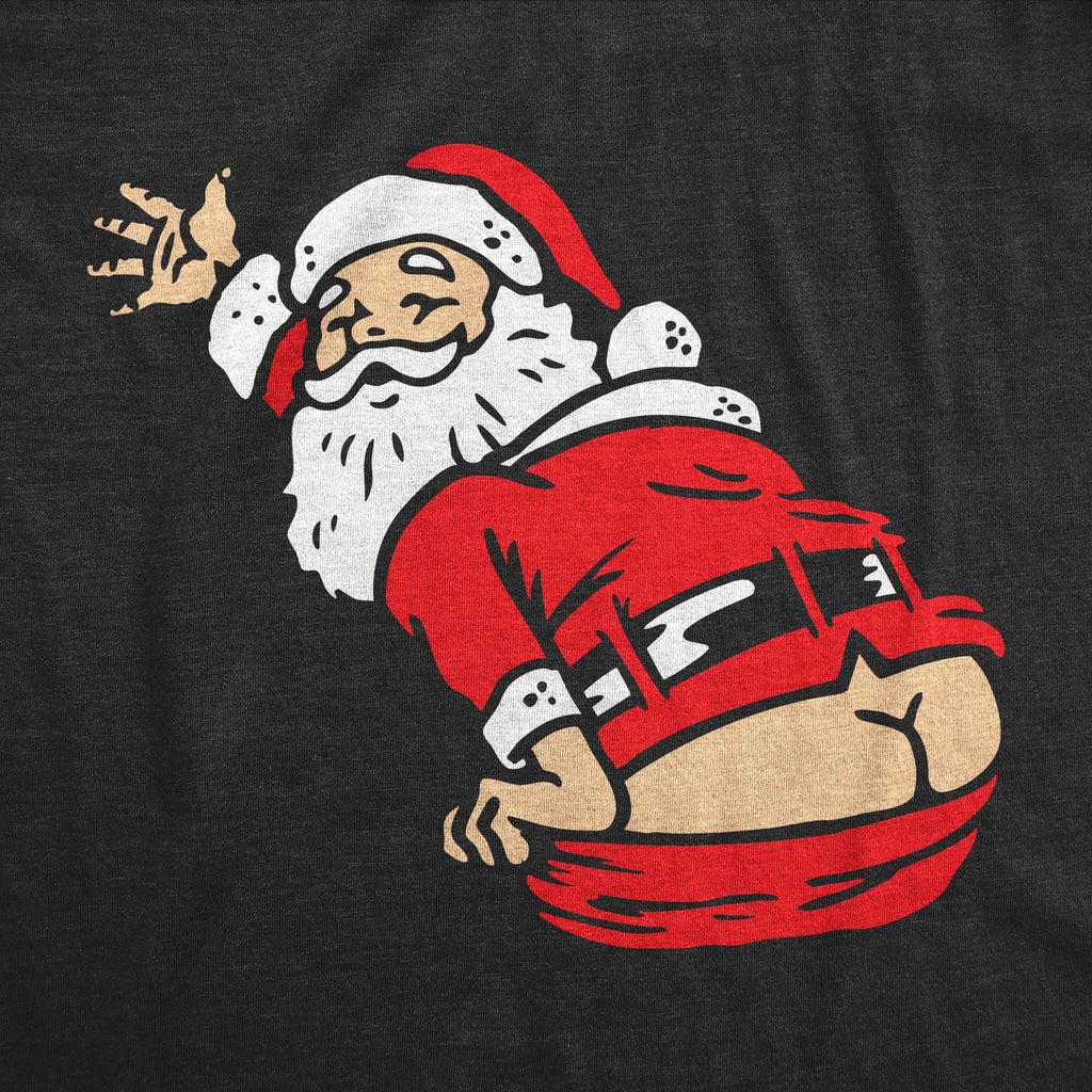 Mooning Santa Pocket Tee Men's T Shirt