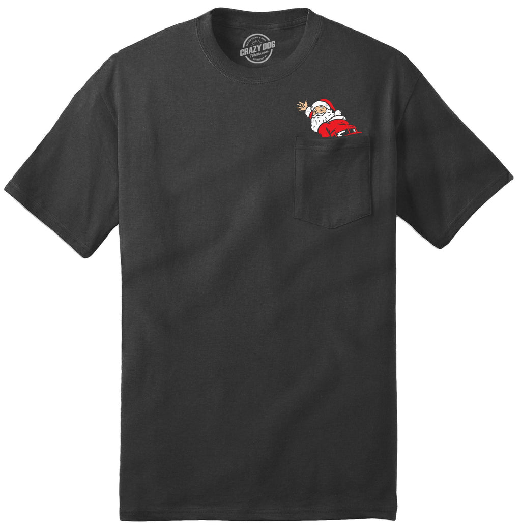 Mooning Santa Pocket Tee Men's T Shirt