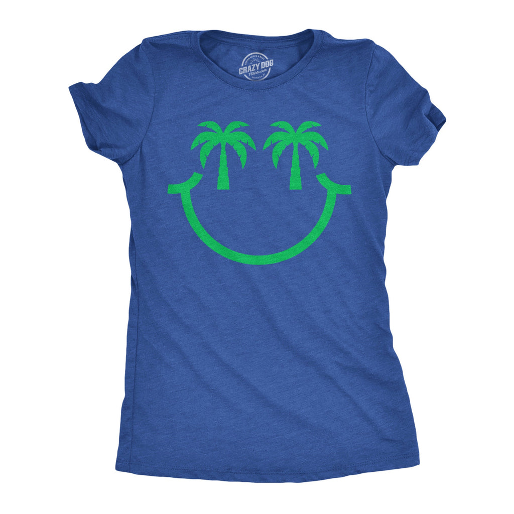 Palm Tree Eyes Smile Women's T Shirt