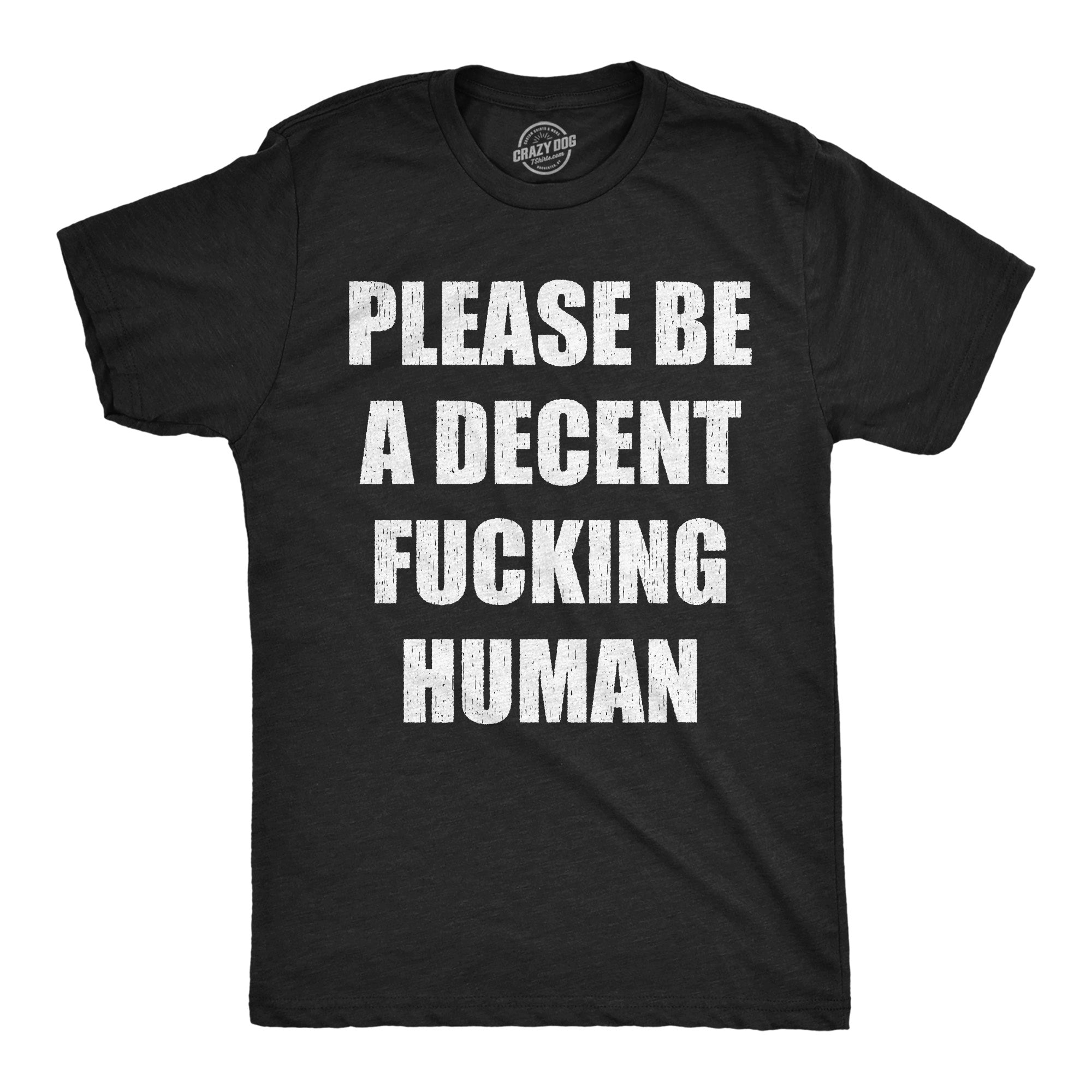 Please Be A Decent Fucking Human Men's T Shirt