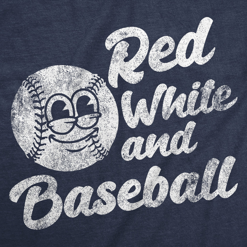 Red White And Baseball Men's T Shirt