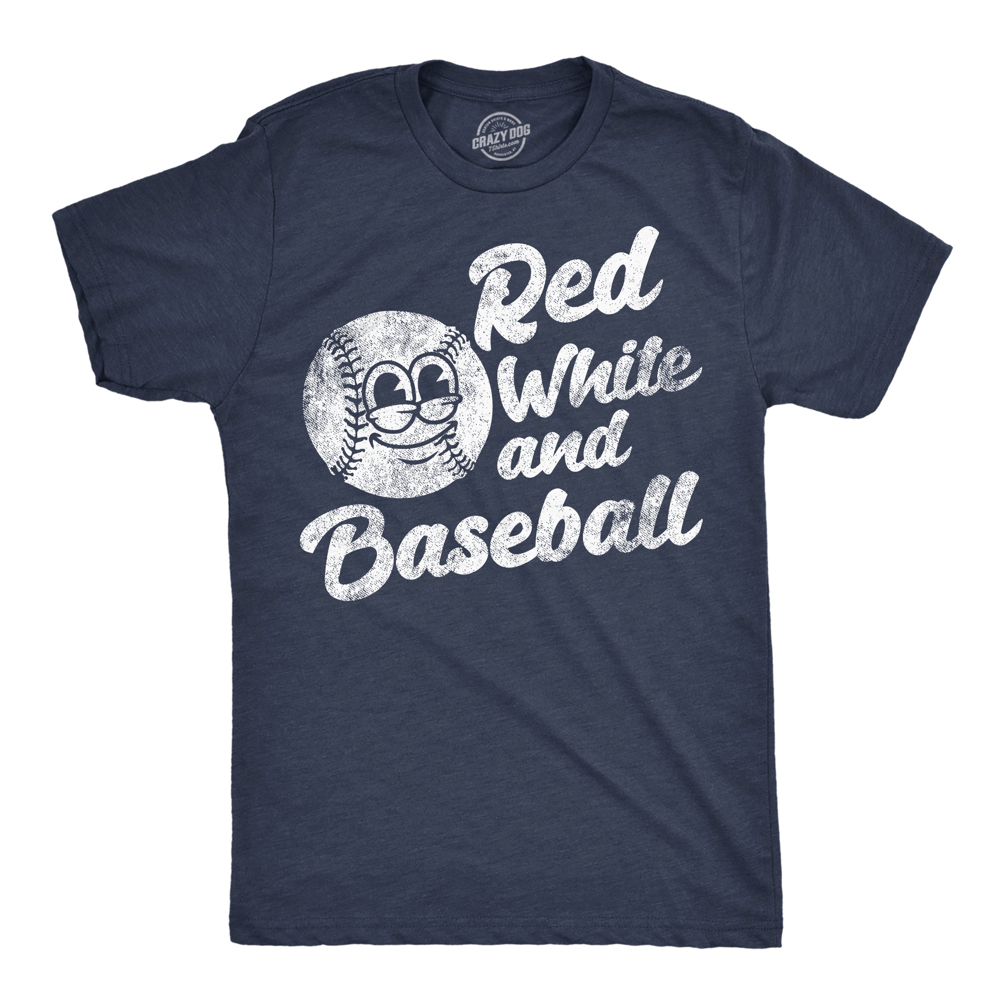Red White And Baseball Men's T Shirt