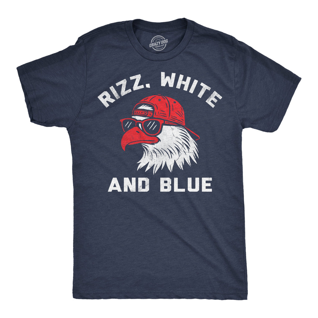 Rizz White And Blue Men's T Shirt