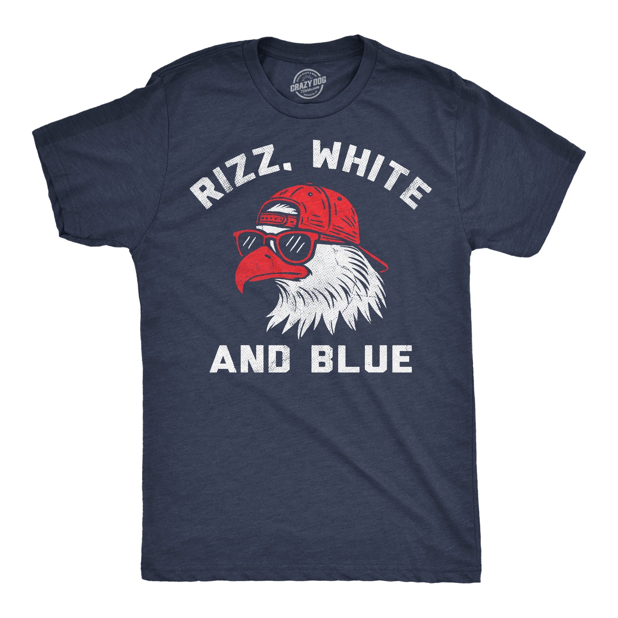 Rizz White And Blue Men's T Shirt