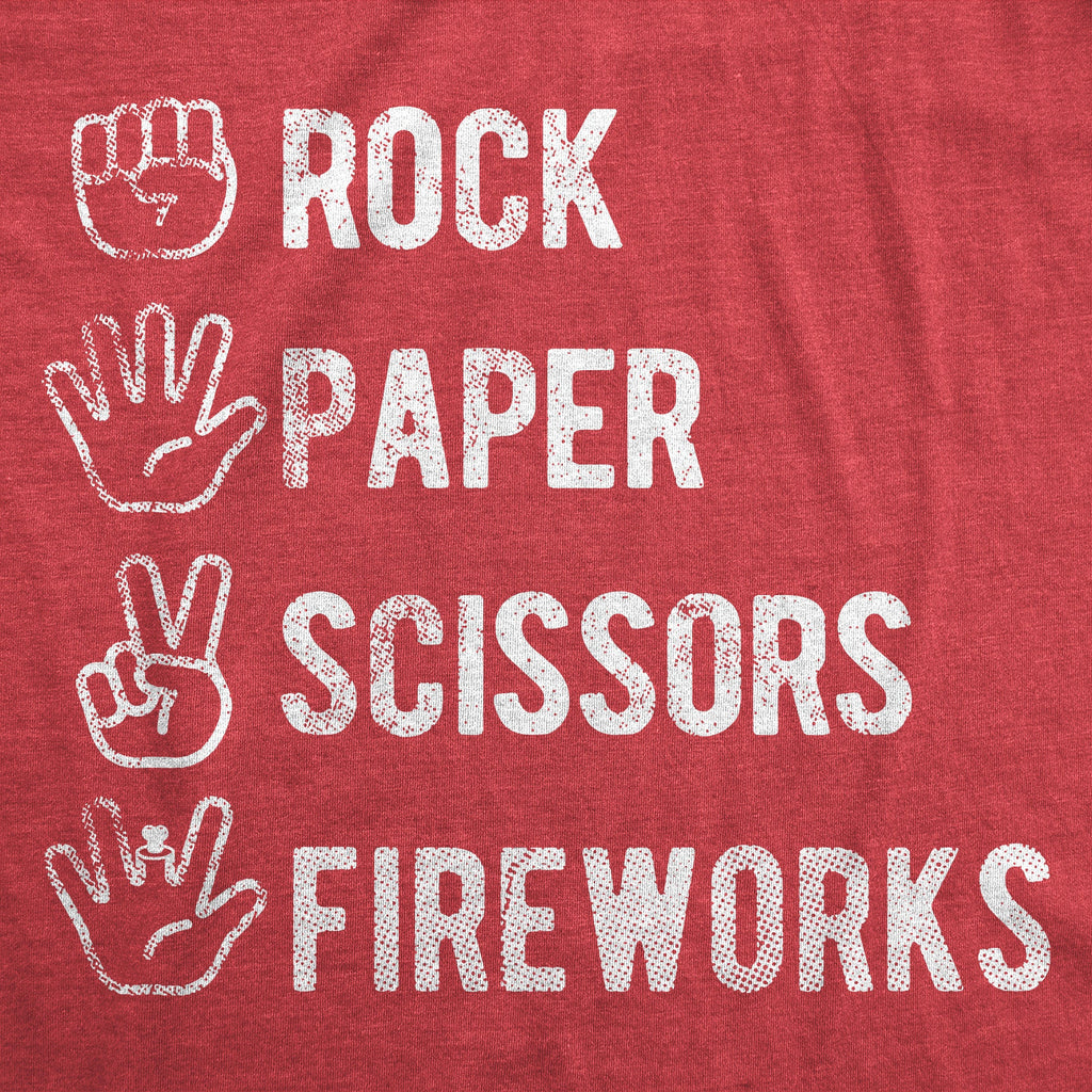 Rock Paper Scissors Fireworks Men's T Shirt