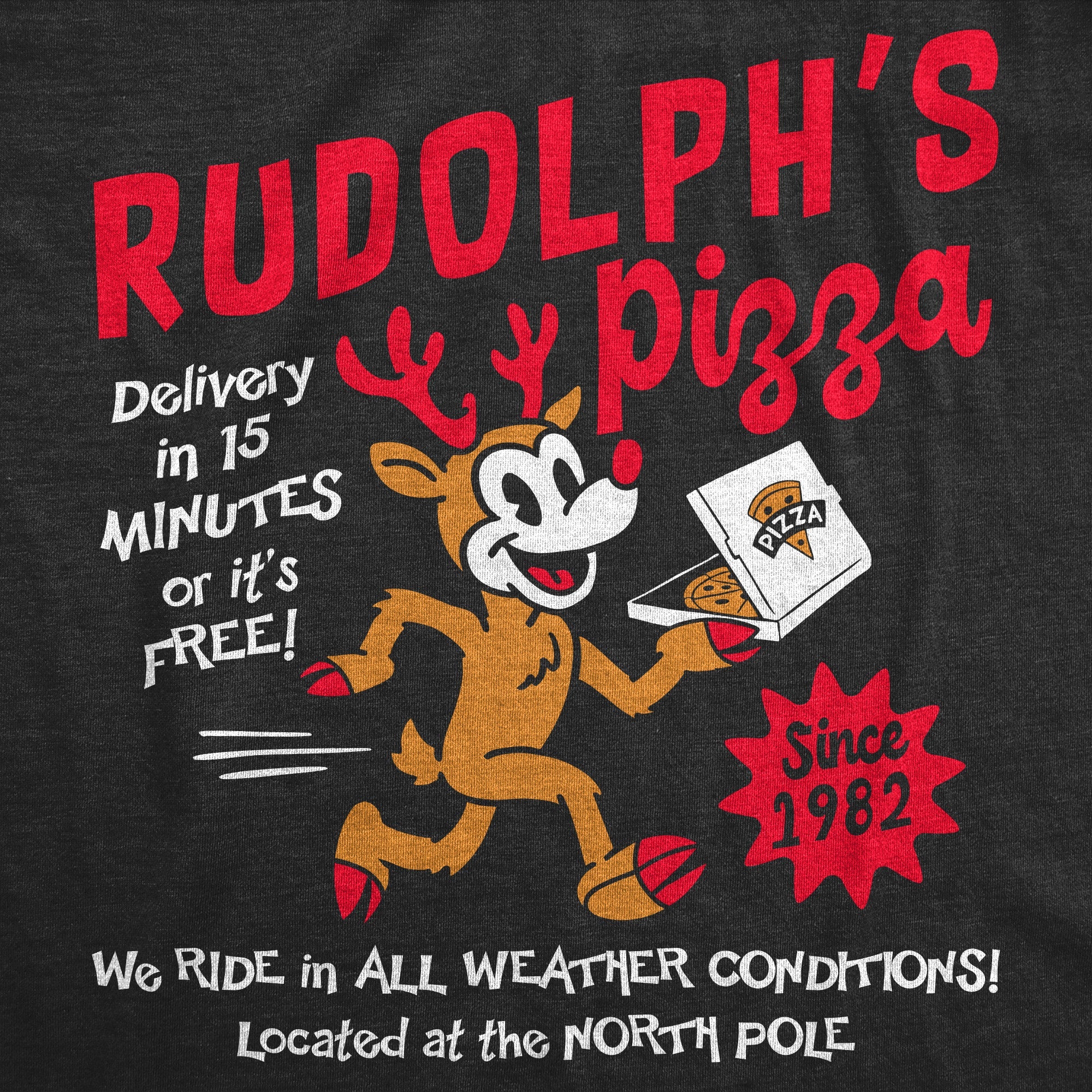 Rudolphs Pizza Toddler T Shirt