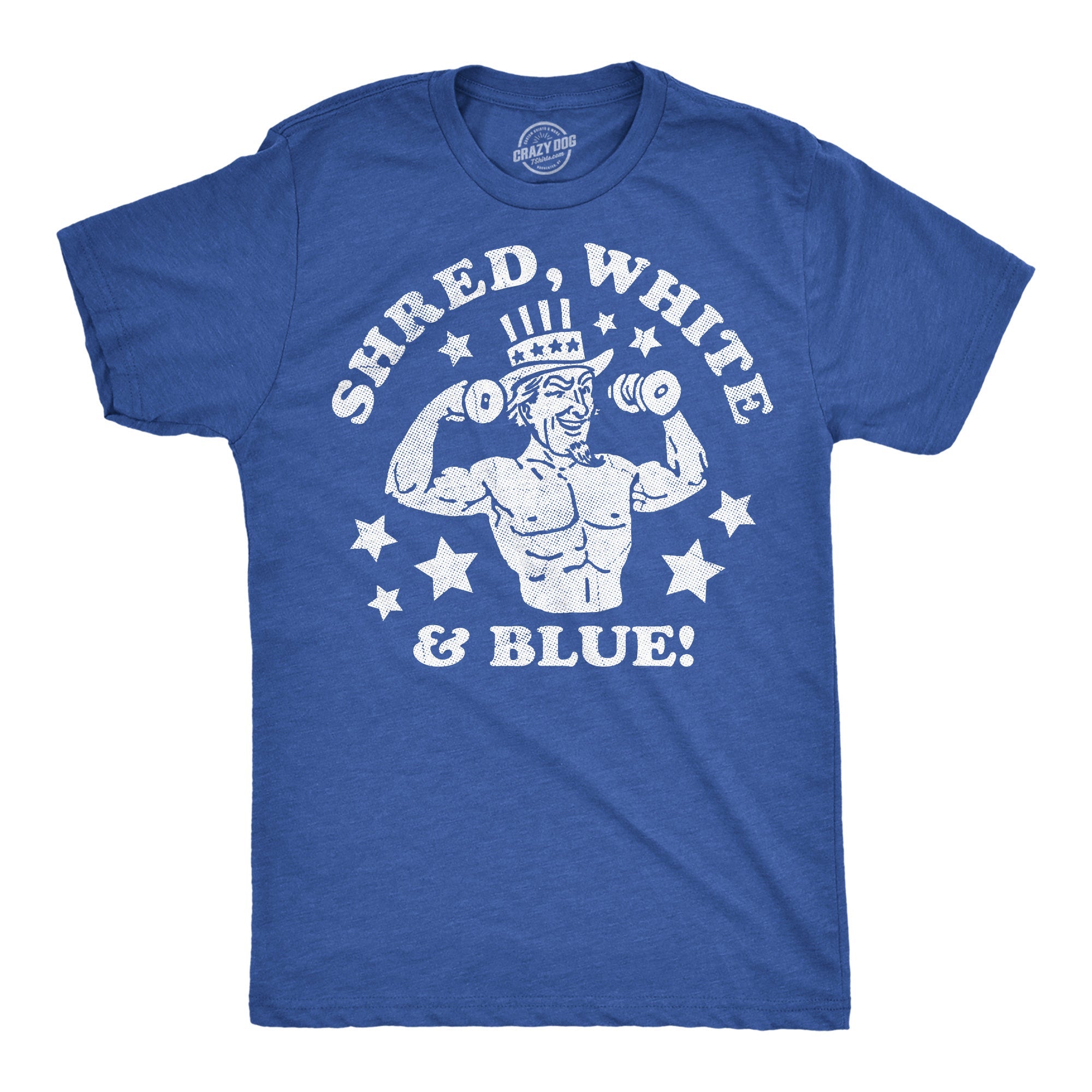 Shred White And Blue Men's T Shirt