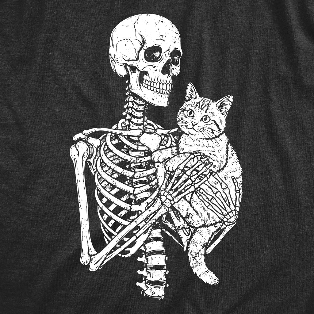 Skeleton And Cat Women's T Shirt