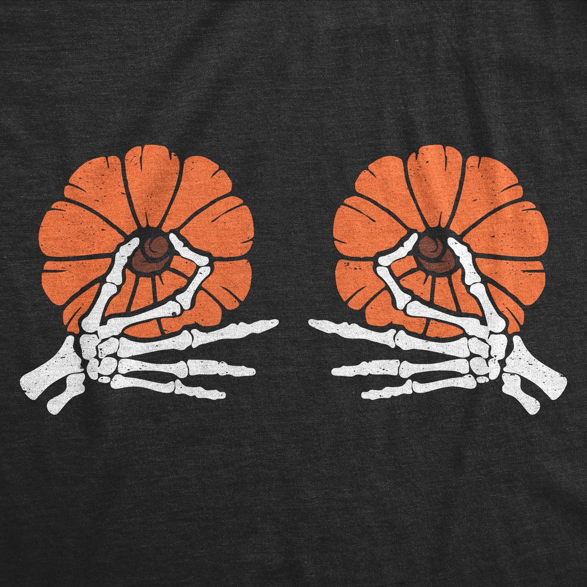 Skeleton Pinch Pumpkin Tits Women's T Shirt
