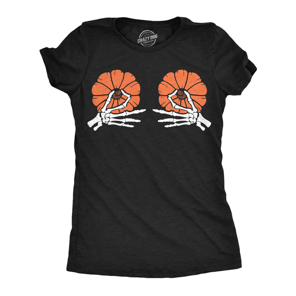 Skeleton Pinch Pumpkin Tits Women's T Shirt