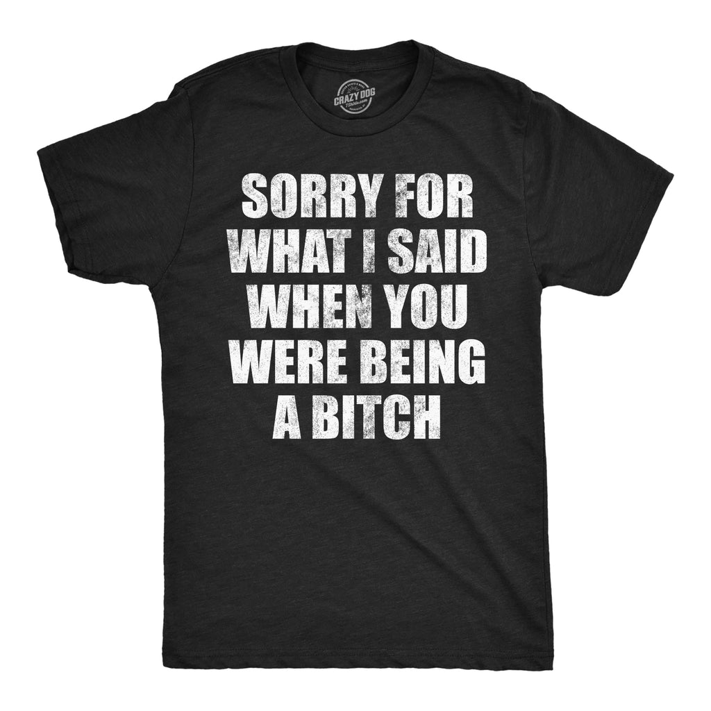 Sorry For What I Said When You Were A Bitch Men's T Shirt