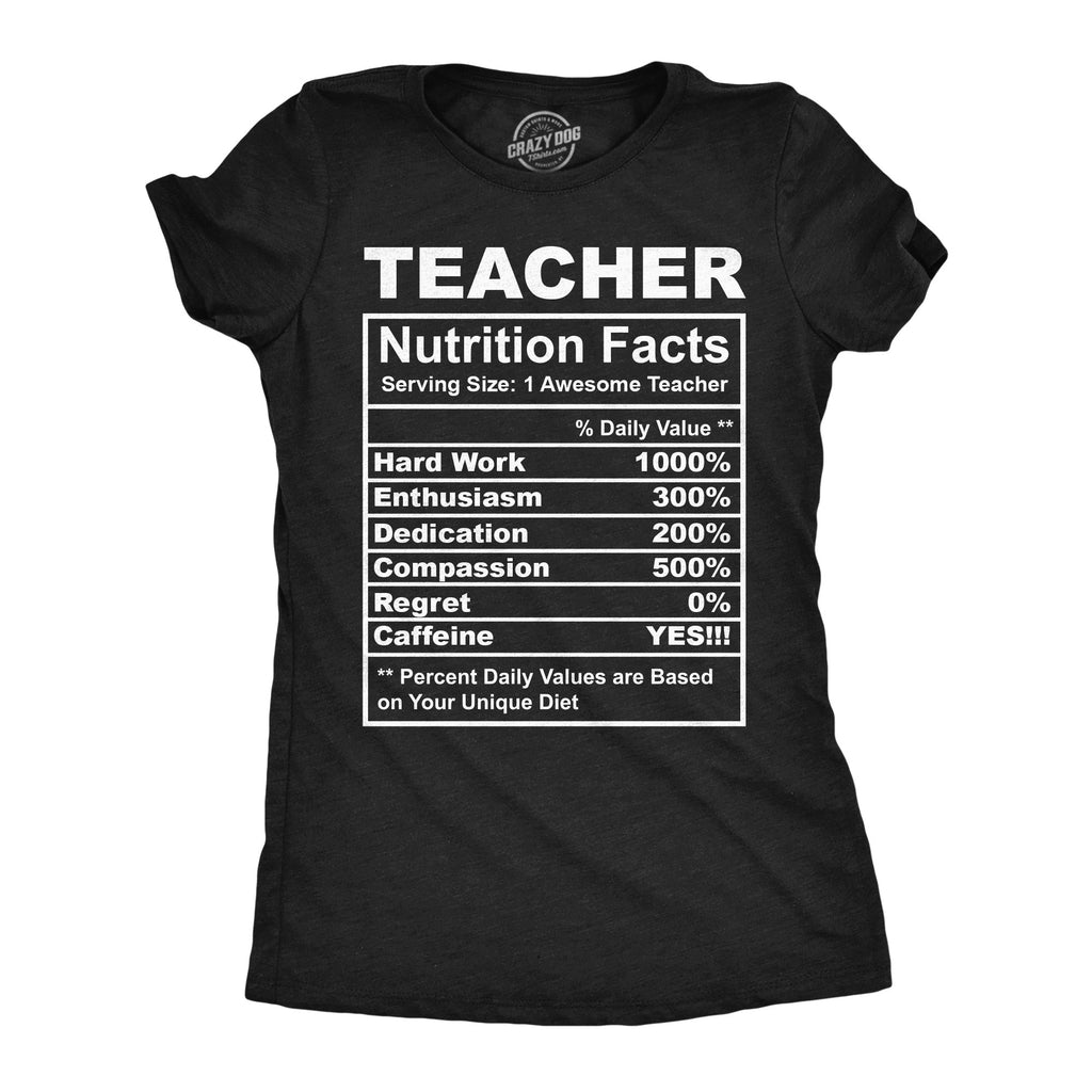 Teacher Nutrition Facts Women's T Shirt