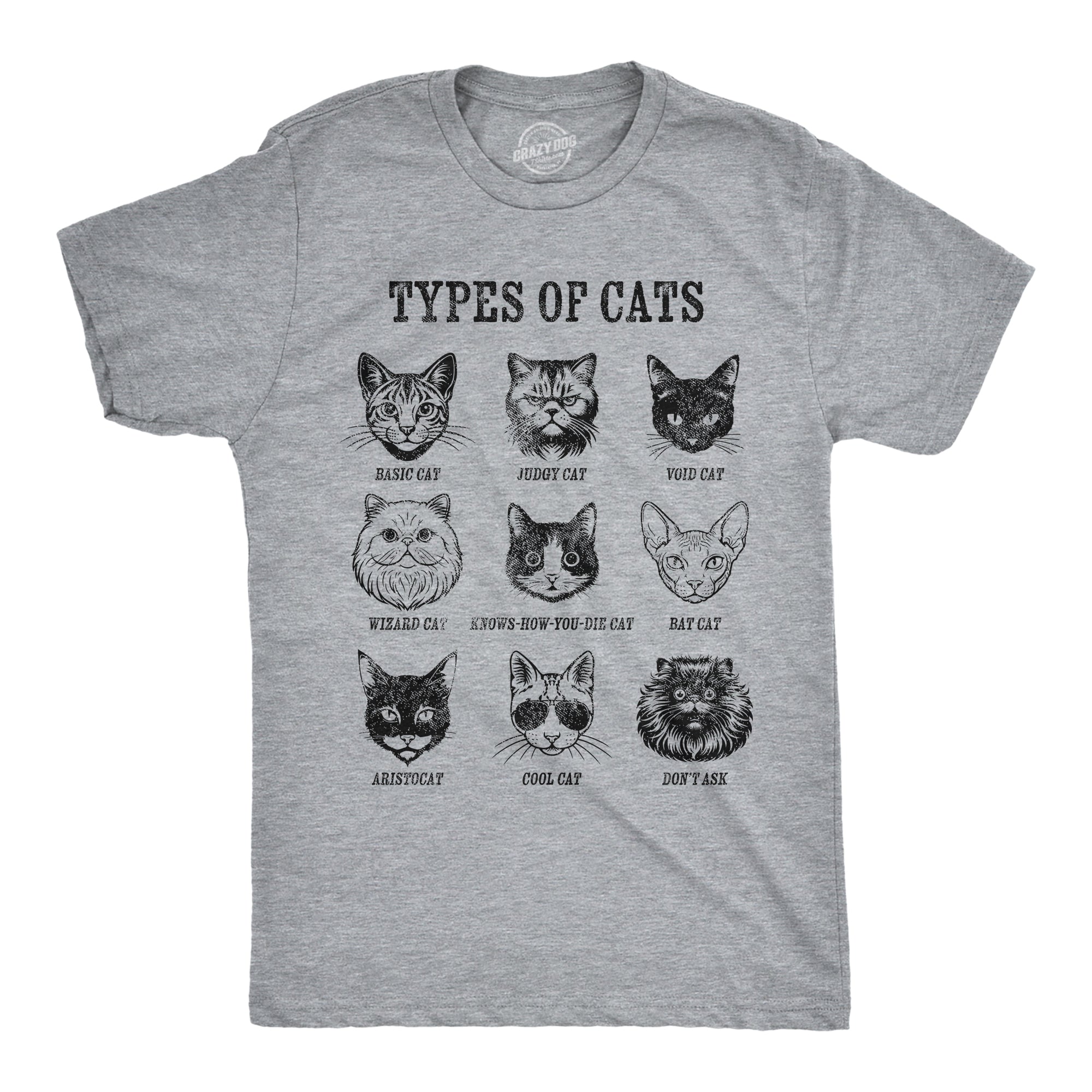 Types Of Cat List Men's T Shirt