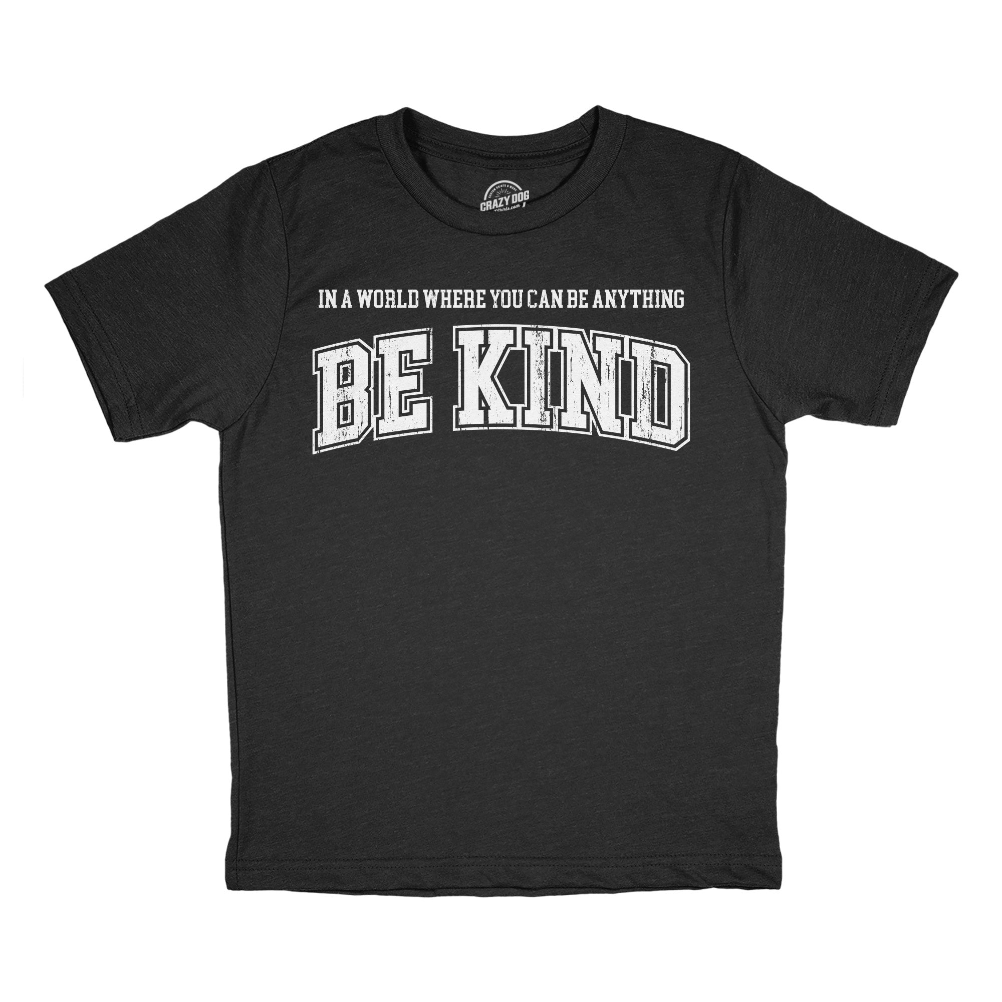 In A World Where You Can Be Anything Be Kind Youth T Shirt