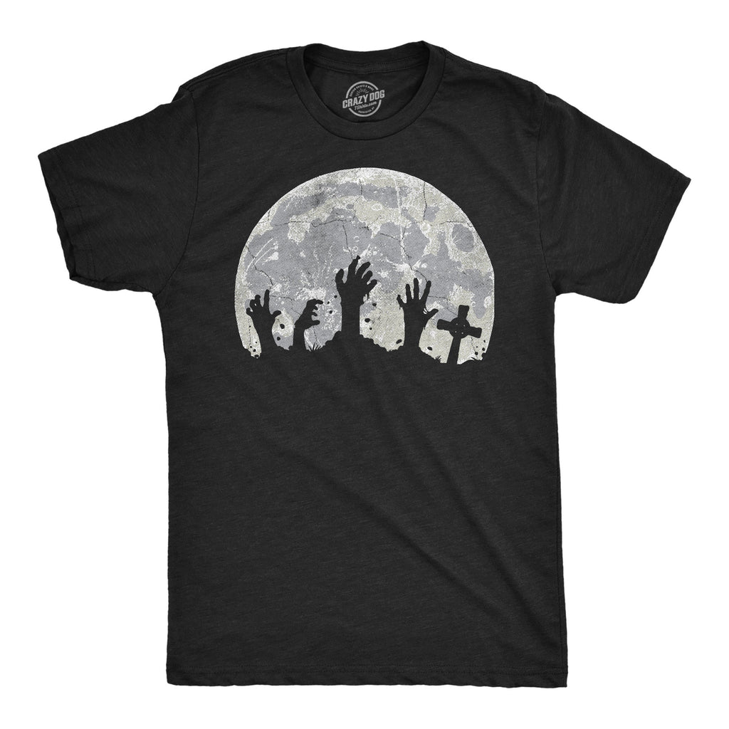 Zombie Hands Moon Men's T Shirt