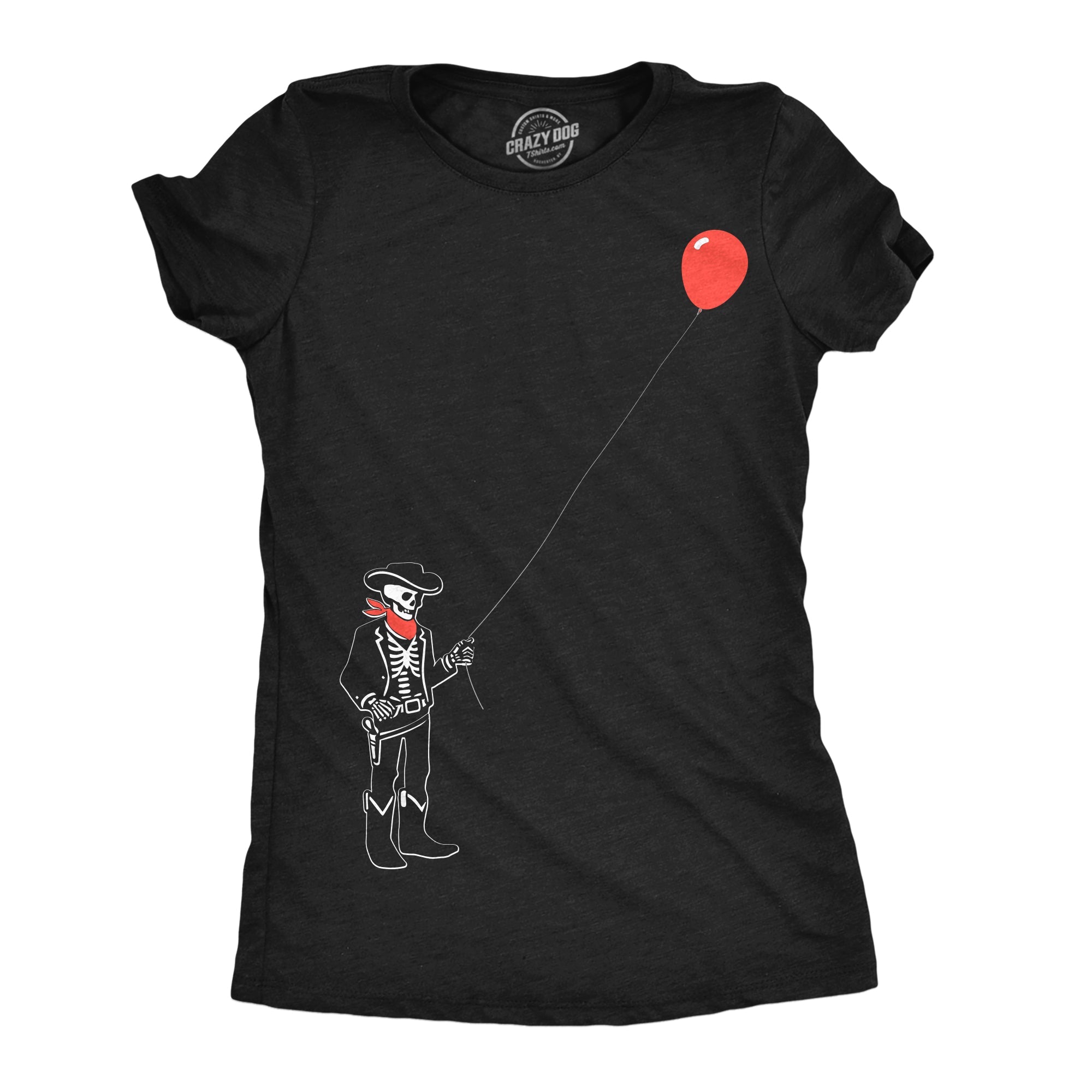 Cowboy Skeleton Balloon Women's T Shirt