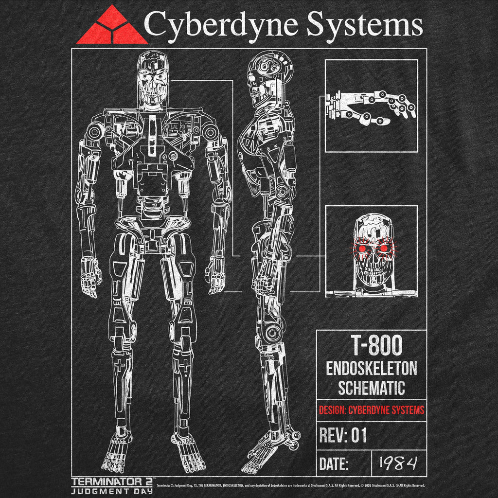T 800 Endoskeleton Schematics Women's T Shirt