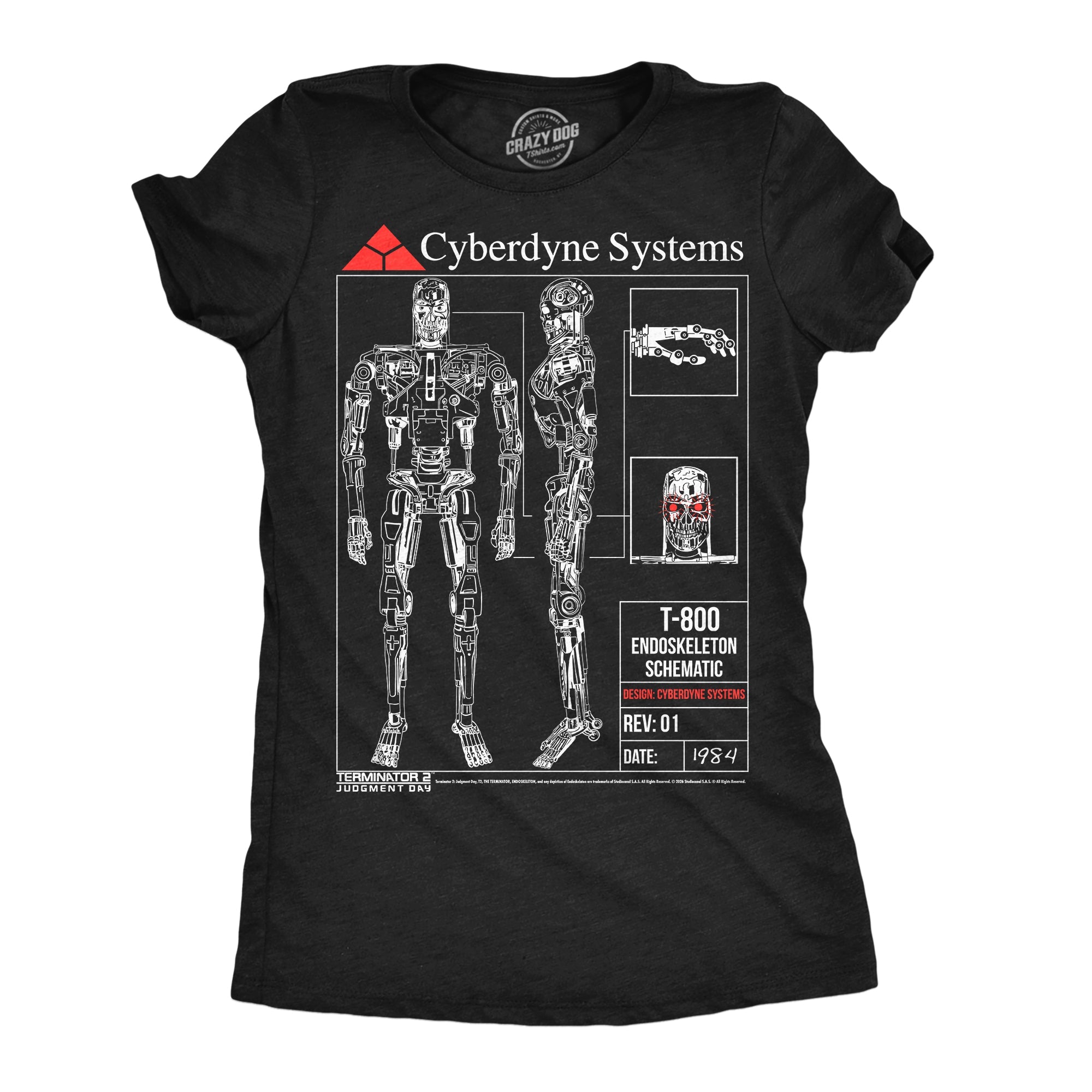T 800 Endoskeleton Schematics Women's T Shirt
