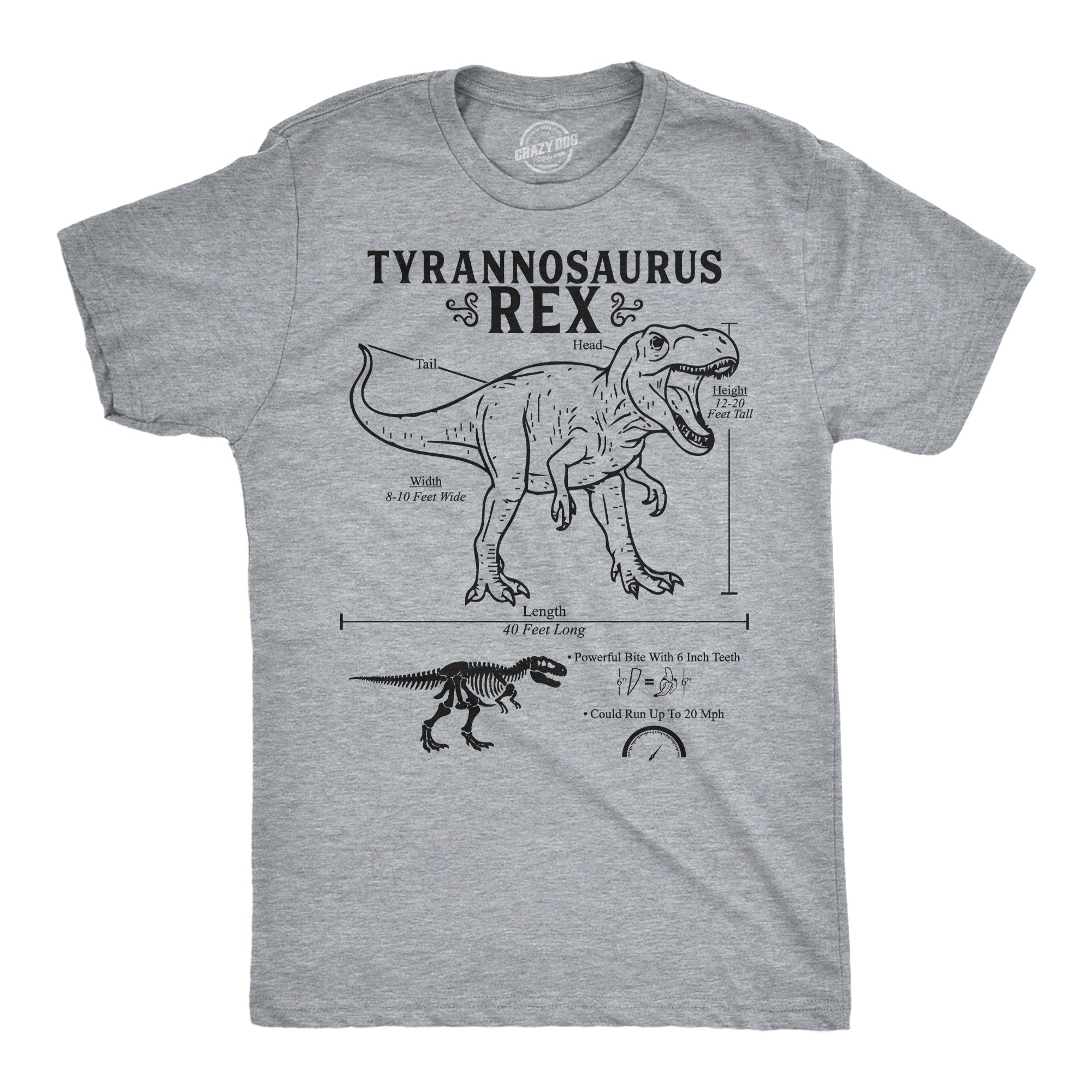 Tyrannosaurus Rex Infographic Men's T Shirt