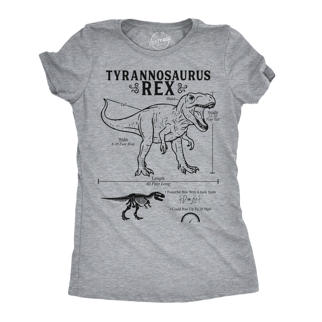 Tyrannosaurus Rex Infographic Women's T Shirt