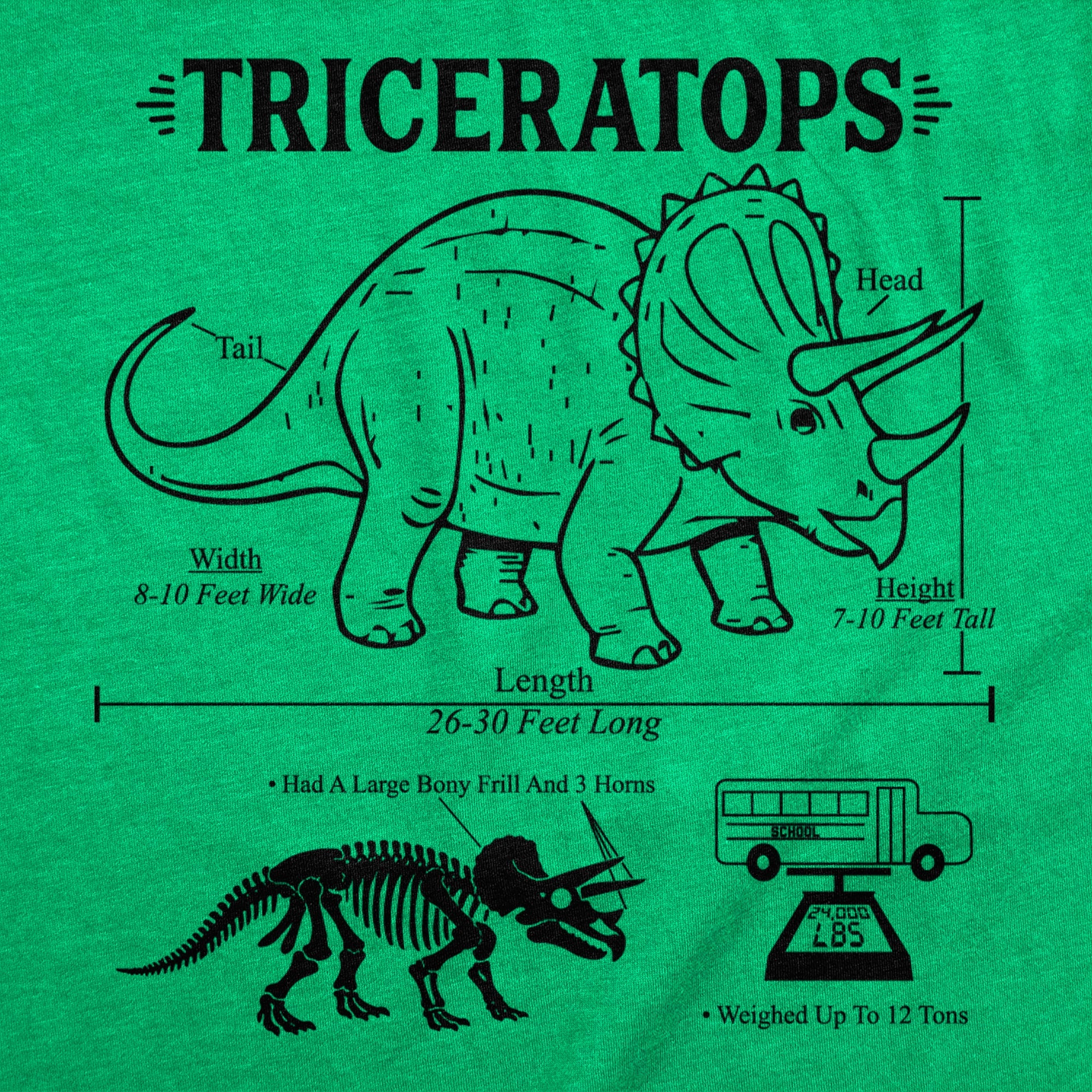 Triceratops Infographic Men's T Shirt