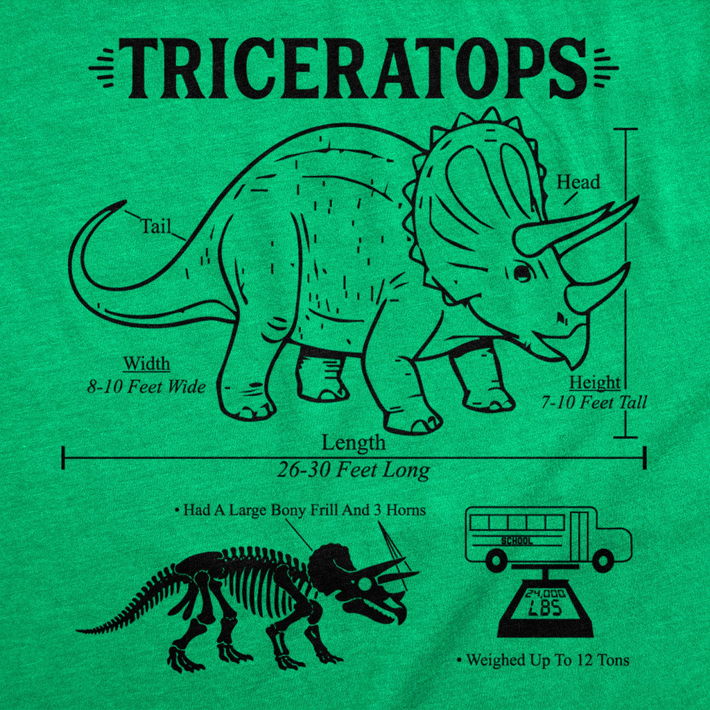 Triceratops Infographic Women's T Shirt