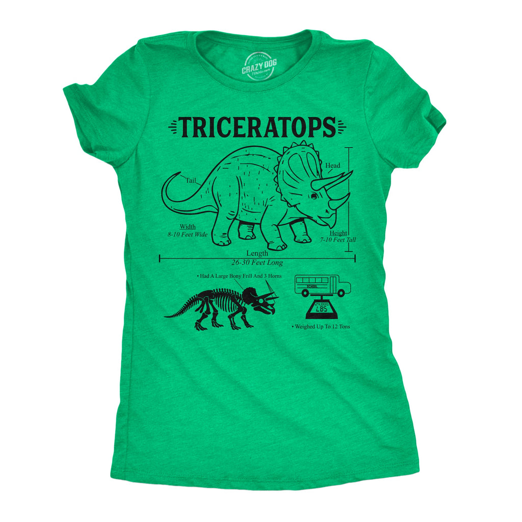 Triceratops Infographic Women's T Shirt