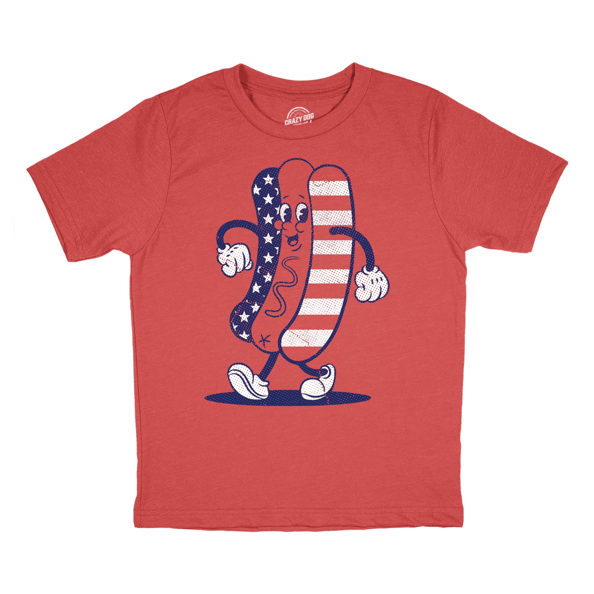 Fourth Of July Hotdog Youth T Shirt