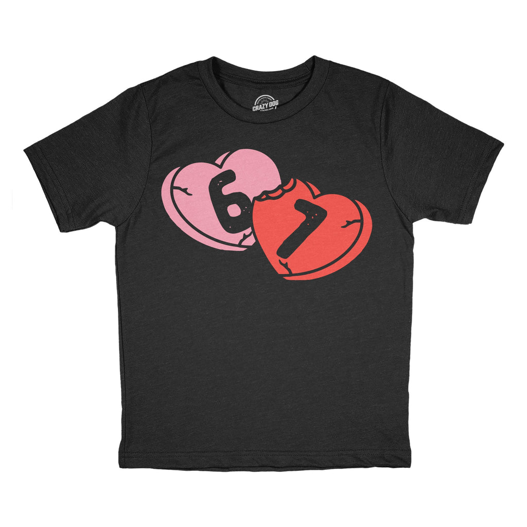 6 7 Candy Hearts Youth T Shirt